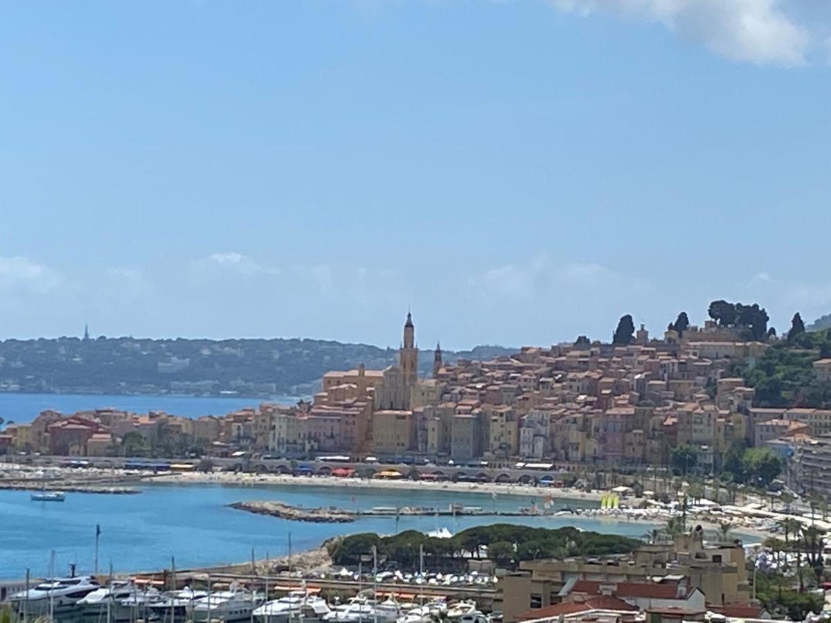 Mansfield Vue Carte Postale Terrasse Piscine Calme Port A 200M A Pied Apartment Menton Bagian luar foto