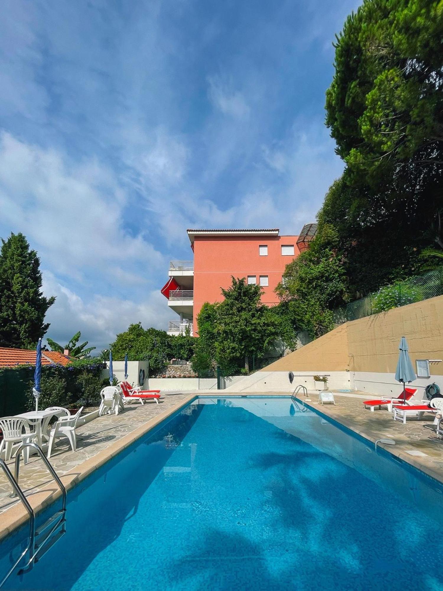 Mansfield Vue Carte Postale Terrasse Piscine Calme Port A 200M A Pied Apartment Menton Bagian luar foto